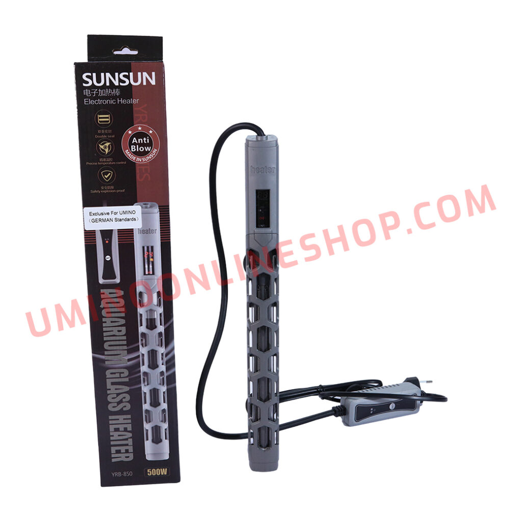 YRB–850–Sunsun–Heater–500W–Glass–Heater–with–Protective–Cover